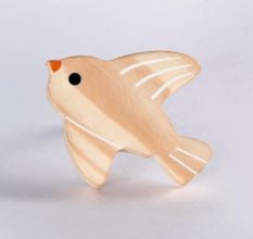 Handcrafted Pine Wood Bird Knob